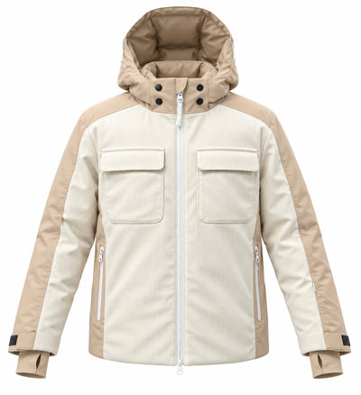 Corvatsch ski set jacket in ivory and beige