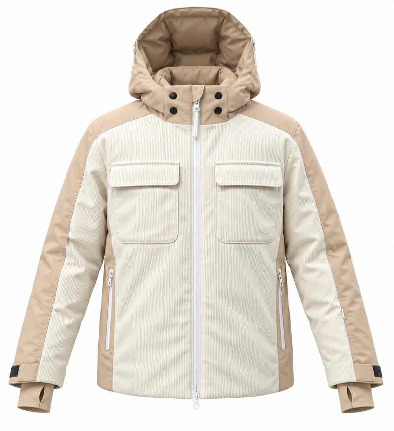 Corvatsch ski set jacket in ivory and beige